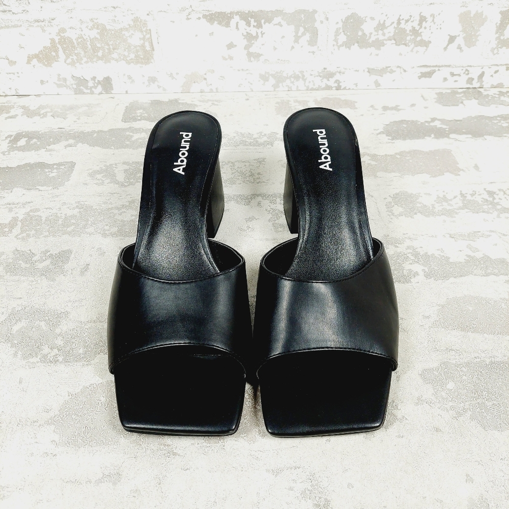Abound Black Slide Block Heel Sandals - Picture 7 of 10